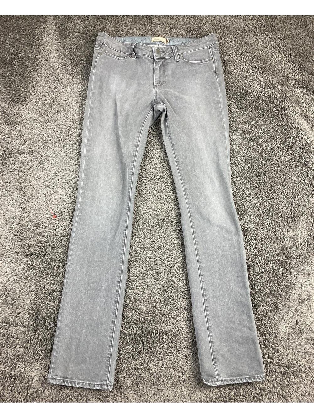 Paige Premium Denim Blue Heights Gray Low Rise Skinny Jeans Womens Stretch Sz30